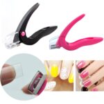 Suministros de herramientas de uñas en forma de U Nail Clipper Tijeras dedicadas Color aleatorio