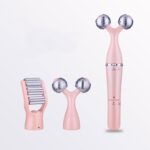Masajeador de ojos eléctrico portátil 3 en 1, doble mentón, Estiramiento Facial, rodillo de masaje corporal para cuello, máquina para masajes faciales 3D antiarrugas - Imagen 4