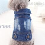 Chaleco pequeño de mezclilla con personalidad Retro, ropa para perros y mascotas, chaqueta para mascotas, XS