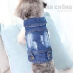 Chaleco pequeño de mezclilla con personalidad Retro, ropa para perros y mascotas, chaqueta para mascotas, XS - Imagen 2