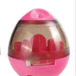 Juguete interactivo para gatos IQ Treat Ball juguetes para mascotas más inteligentes vaso divertido con fugas de bolas de comida, Leaking Food Balls(Red)
