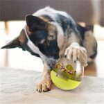 Juguete interactivo para gatos IQ Treat Ball juguetes para mascotas más inteligentes vaso divertido con fugas de bolas de comida, Leaking Food Balls(Red) - Imagen 4