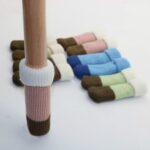 24 PCS Funda para base de silla doble acolchada antideslizante resistente al desgaste silenciosa, Chair Foot Cover - Imagen 2