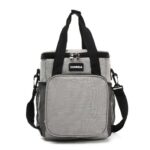 Bolsa de almuerzo plegable con aislamiento portátil para Picnic, dibujos animados respetuosos con el medio ambiente, Sanne Lunch Bag (Gray)