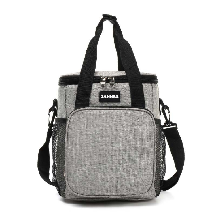 TBD0364268201C.jpg Bolsa de almuerzo plegable con aislamiento portátil para Picnic, dibujos animados respetuosos con el medio ambiente, Sanne Lunch Bag (Gray) - Imagen 1
