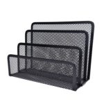 Malla de letra Clasificador Correo Documento Tray Black Desk Office File Storage Rack