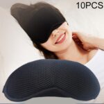10 PCS Bambú Carbón Tela transpirable Malla Dormir Suave Antifaz
