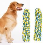 2 piezas de juguete para mascotas hecho a mano con forma de torsión, juguete de cuerda de algodón molar para perros