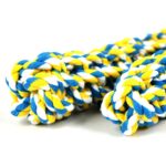 2 piezas de juguete para mascotas hecho a mano con forma de torsión, juguete de cuerda de algodón molar para perros - Imagen 3