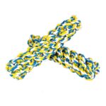 2 piezas de juguete para mascotas hecho a mano con forma de torsión, juguete de cuerda de algodón molar para perros - Imagen 4
