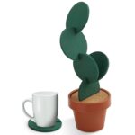 Novedad DIY Cactus Coaster Aislamiento antideslizante Almohadilla de té Almacenamiento en el hogar Escritorio Decoración multifunción