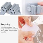 Soporte para fregona, organizador montado en la pared, almacenamiento adhesivo para el hogar, cocina, baño, colgador de escoba, ganchos con Clip - Imagen 4
