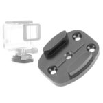 Base de aluminio del soporte del trípode de la liberación rápida de 4 agujeros para la cámara de los deportes, Black