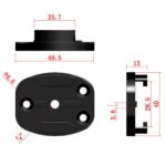Base de aluminio del soporte del trípode de la liberación rápida de 4 agujeros para la cámara de los deportes, Black - Imagen 3