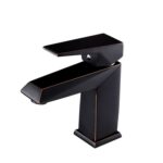 Grifo de hardware Baño Grifo de agua fría y caliente, Black 99508