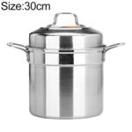 Olla de sopa de material de calidad alimentaria con rejilla para vaporera, 30cm