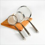 Caja de aceite de leche de soja para zumo de frutas de acero inoxidable, olla caliente, filtro de heces de harina, fuga de grasa, 12cm - Imagen 3