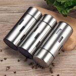 Frascos para salsa de acero inoxidable, tarros para chile, caja de condimentos para barbacoa, juego de tarros para condimentos, Large Hole - Imagen 5