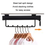 Herrajes para guardarropa Barra para colgar Push-Pull Barra para ropa, Y01 Iron Head 12 inches - Imagen 5
