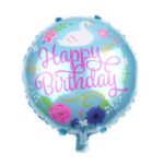 5 uds., globo redondo de aluminio con cisne blanco, decoración para fiesta de cumpleaños, juguete, 18 inches - Imagen 2