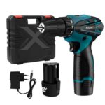 HILDA Taladro eléctrico Destornillador inalámbrico Batería de litio Mini Taladro Destornillador inalámbrico Herramientas eléctricas, Enchufe de la UE, 12V with Plastic Box