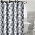 Cortinas para baño Cortina de baño a prueba de moho de tela de poliéster impermeable, 120x180cm
