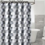 Cortinas para baño Cortina de baño a prueba de moho de tela de poliéster impermeable, 240x200cm