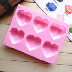 Molde de silicona en forma de corazón 6 en 1 para hornear pasteles de mousse moldes de silicona DIY - Imagen 2