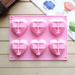 Molde de silicona en forma de corazón 6 en 1 para hornear pasteles de mousse moldes de silicona DIY - Imagen 4