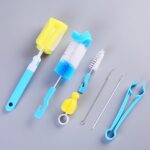 7 unids/set botella esponja limpieza cepillo herramientas paja cepillo conjunto