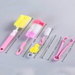 7 unids/set botella esponja limpieza cepillo herramientas paja cepillo conjunto - Imagen 3
