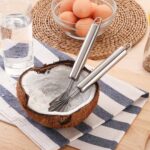 Cepilladora de copra de acero inoxidable, mango totalmente de acero, cepilladora de coco, escamas de pescado, sembradora - Imagen 3
