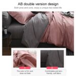 Juego de ropa de cama, edredón de cama lateral a cuadros sólidos, juego de sábanas con funda nórdica, 168*229cm(1x Pillowcase,1xQuilt） - Imagen 5