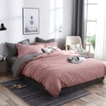 Juego de ropa de cama, edredón de cama lateral a cuadros sólidos, juego de sábanas con funda nórdica, 210*210cm(2xPillowcase,1xQuilt） - Imagen 2