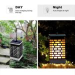 Linterna de jardín impermeable al aire libre de la lámpara de la llama de la luz del paisaje de la inducción solar del LED - Imagen 2