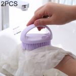 Cepillo de limpieza de baño para zapatos, cepillo de limpieza de pelo suave multifuncional, 2 uds.