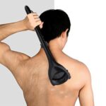 Afeitadora de mango largo trasero, cabezal de corte doble plegable, versión mejorada 2,0