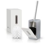 MENGNI Caja de Almacenamiento de Escobilla de Inodoro con Mango Largo de Pared de succión Kit de Limpieza de baño - Imagen 3