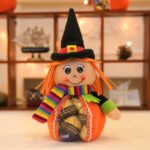 Bolsas de plástico transparentes de dibujos animados lindos de Halloween decoraciones para fiestas mochila de dulces de Halloween, 01