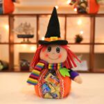 Bolsas de plástico transparentes de dibujos animados lindos de Halloween decoraciones para fiestas mochila de dulces de Halloween, 03