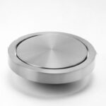 Tapa basculante de acero inoxidable tipo integrado, tapa abatible para encimera de cocina, tapa de cubo de basura, Round Drawing 20cm Diameter