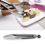 Clip de barbacoa de carne de comida de cocina con mango de silicona de acero inoxidable, 9 inch - Imagen 2