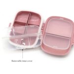 3 PCS 8-Grid de doble capa portátil mini caja de almacenamiento de pastillas de paja - Imagen 3