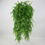 Simulación de helecho, hierba, planta colgante de pared, decoración para el hogar, tienda de bodas - Imagen 2