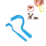 2 uds., cortaúñas para mascotas, desparasitación de animales, Extractor de garrapatas duras, gancho para pulgas para gatos y perros, 2 PCS Blue