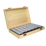 2 uds 100 cajas de protección de monedas conmemorativas caja de almacenamiento de monedas de colección, Coin Storage Box