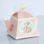 Caja de dulces de boda con forma de tetera caliente creativa, 50 Uds., caja de pastelería para té de la tarde