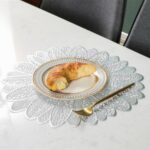 2 UNIDS Forma de Girasol Hogar Moda PVC Mesa de Comedor Mantel Individual Estilo Europeo Herramientas de Cocina Vajilla Posavasos Café Té Estera