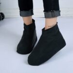 2 pares de cubiertas impermeables para zapatos, chubasquero antideslizante, plantilla de silicona reutilizable, cubierta para zapatos de lluvia, S, M, L - Imagen 3