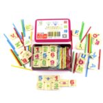 Herramientas de matemáticas de aprendizaje temprano Montessori, palo Digital para niños, material didáctico para jardín de infantes